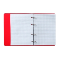 Тетрадь на кольцах A5 80 листов в клетку Calligrata Красная, пластиковая обложка, блок офсет, белизна 95%, МИКС (2 цвета) Тетрадь на кольцах A5 80 листов в клетку Calligrata Красная, пластиковая обложка, блок офсет, белизна 95%, МИКС (2 цвета)