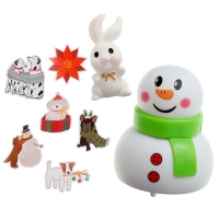 Игровой набор &laquo;Новогодний сюрприз&raquo; с фигуркой, машинкой и 15 наклейками, цвет МИКС