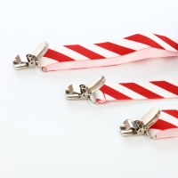 Подтяжки детские &laquo;Выбражулька&raquo;, ширина 2,5 см, цвет красный/белый