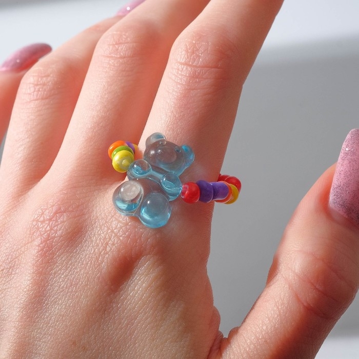 Кольцо «Мармеладный мишка» радость, цвет МИКС, безразмерное Кольцо «Мармеладный мишка» радость, цвет МИКС, безразмерное