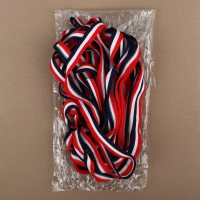 Тесьма трикотажная лампас 15 мм, 9,1 ± 0,5 м, цвет синий/белый/красный Тесьма трикотажная лампас 15 мм, 9,1 ± 0,5 м, цвет синий/белый/красный