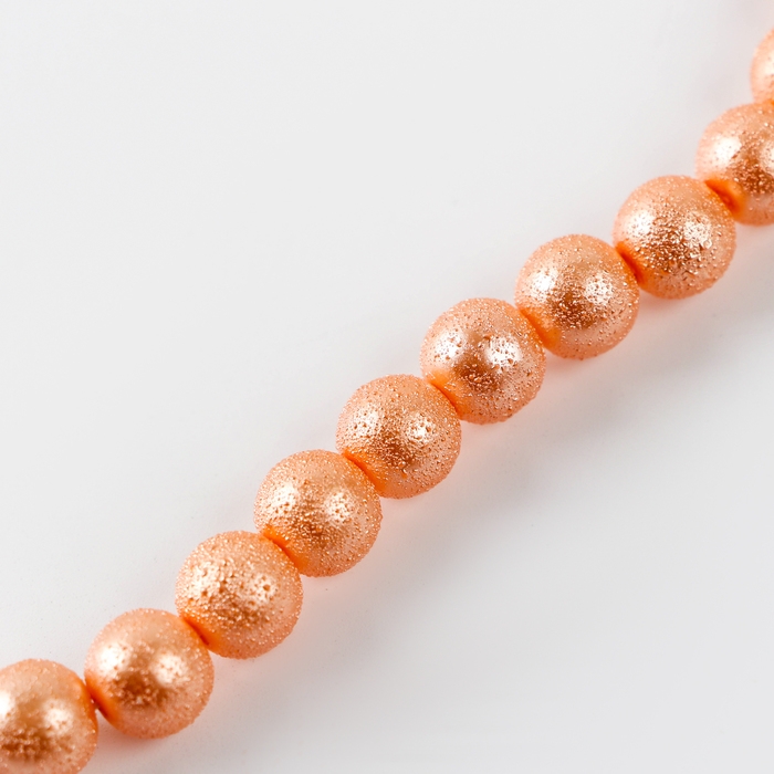 Бусины из стекла, набор 78 шт., размер 1 шт. &mdash; 10 мм, цвет оранжевый