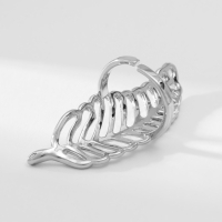 Кольцо металл &laquo;Лист&raquo; папоротника, цвет серебро, безразмерное