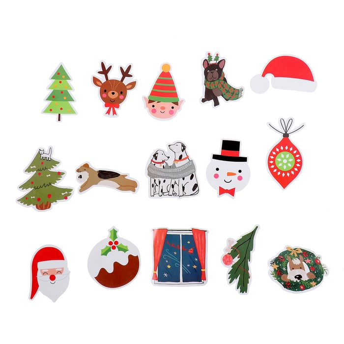 Игровой набор &laquo;Новогодний сюрприз&raquo; с фигуркой, машинкой и 15 наклейками, цвет МИКС