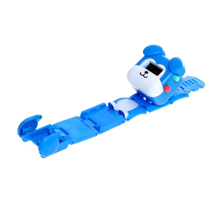 Часы «Весёлые зверята: Собачка», цвет синий Часы «Весёлые зверята: Собачка», цвет синий