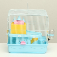 Клетка для грызунов "Пижон" с замком, 31 х 24 х 27 см, голубая Клетка для грызунов "Пижон" с замком, 31 х 24 х 27 см, голубая