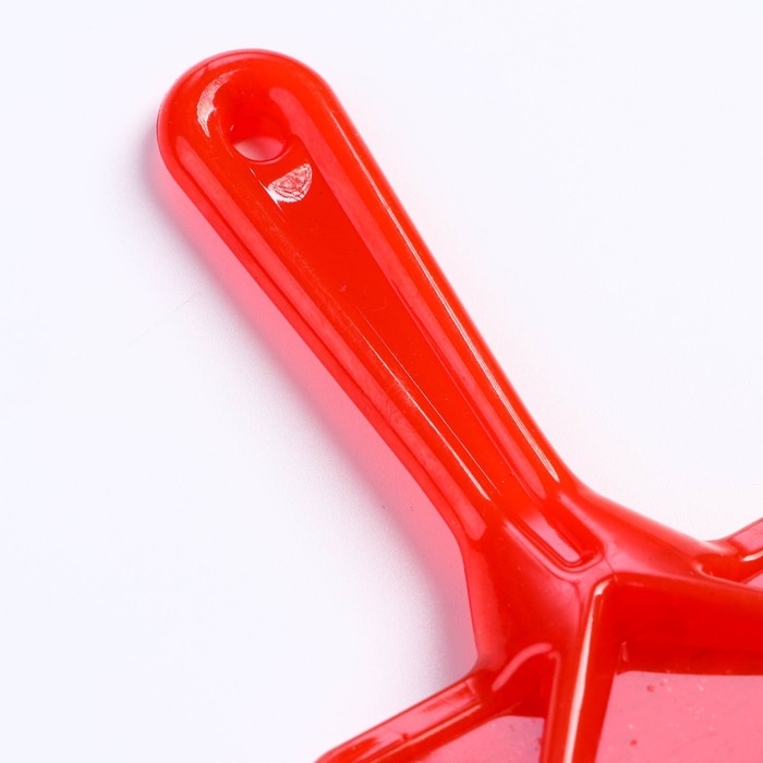 Пуходерка Пуходерка "Симпл" с прозрачной ручкой, без капель, 9,5 х 13,8 см, красная