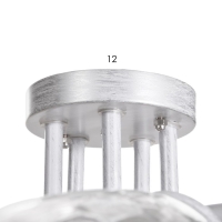 Люстра "Риана" 5х40Вт Е27 Белый, серебро 57х57х23см Люстра "Риана" 5х40Вт Е27 Белый, серебро 57х57х23см