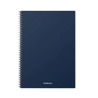 Тетрадь А4 на спирали, 60 листов в клетку, ErichKrause Classic, пластиковая обложка, блок офсет 100% белизна, МИКС