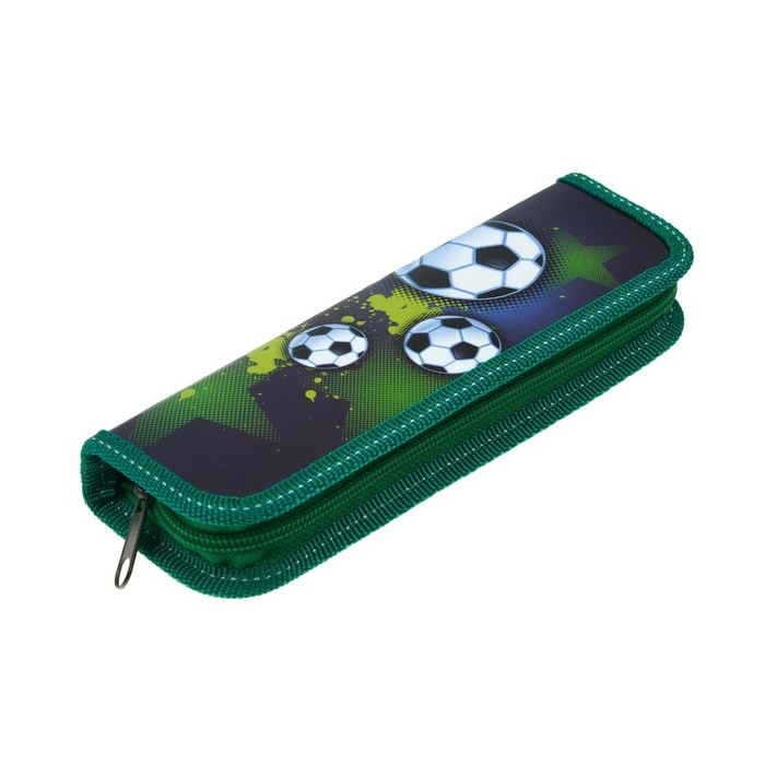 Пенал 1 секция, 55 х 205 х 25 мм, Calligrata Пенал 1 секция, 55 х 205 х 25 мм, Calligrata "Футбол", ламинированный картон