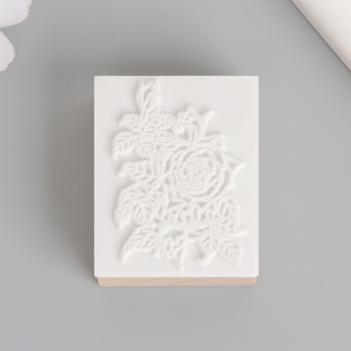 Печать дерево, резина Печать дерево, резина "Кустовая роза" 5х4х2,5 см