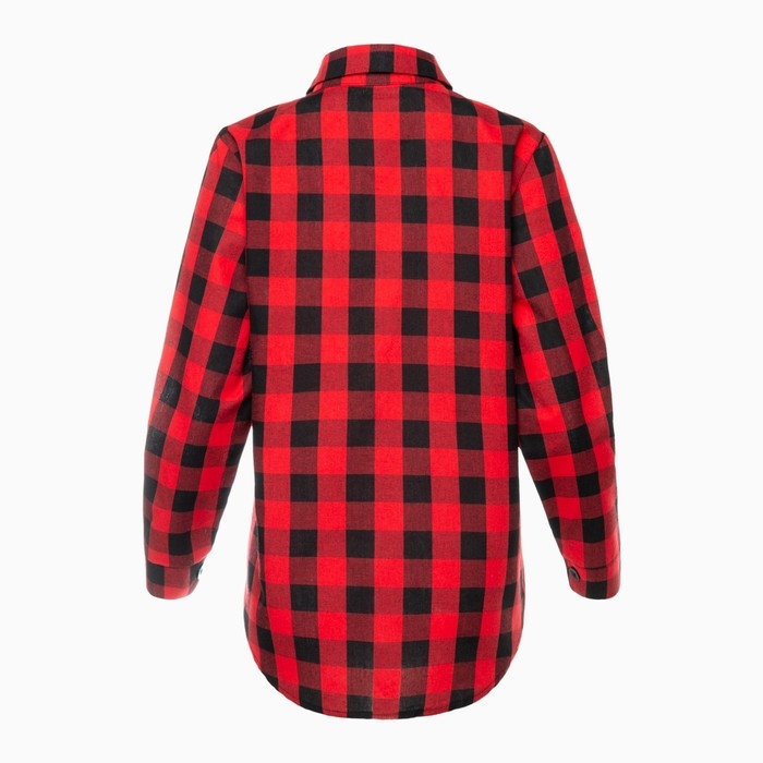 Рубашка женская, красно-черная клетка, размер 60
