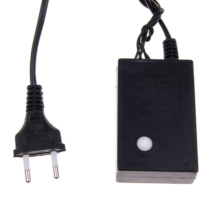 Гирлянда &laquo;Водопад&raquo; 2 &times; 1.5 м, IP44, тёмная нить, 400 LED, свечение бело-синее, 8 режимов, 220 В