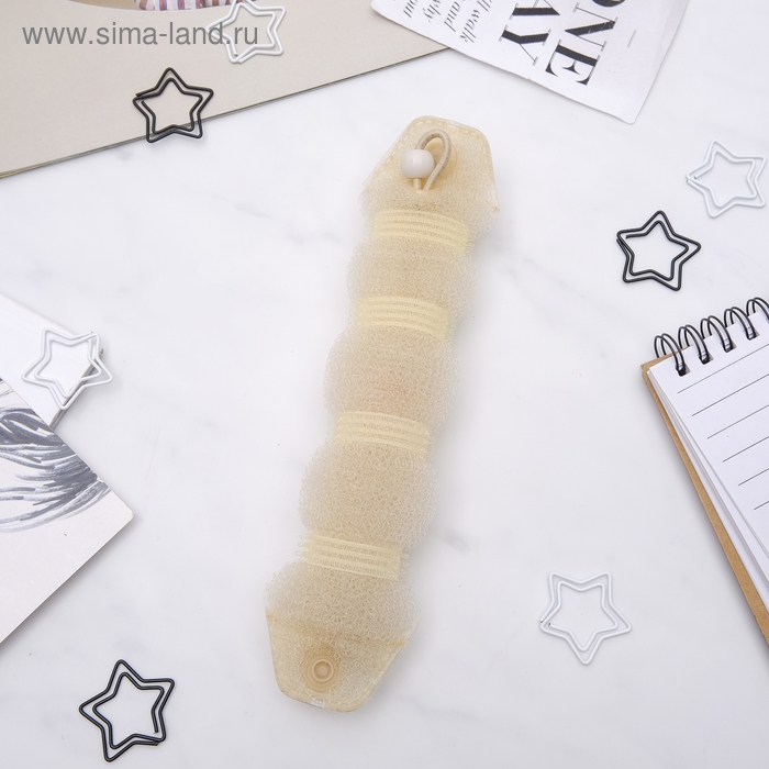 Валик с креплением и резинкой для создания пучка, 4&times;18 см, бежевый