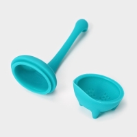 Ситечко для чая «Динозавр», 14,5 см, цвет бирюзовый Ситечко для чая «Динозавр», 14,5 см, цвет бирюзовый