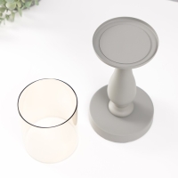 Подсвечник металл на 1 свечу d=10 см "Воланд" серый 11х11х36 см