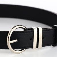 Ремень женский, ширина 3,5, винт, пряжка металл, цвет чёрный Ремень женский, ширина 3,5, винт, пряжка металл, цвет чёрный