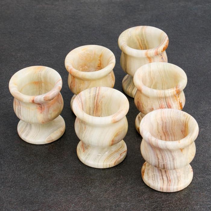 Набор рюмок &laquo;Грация&raquo;, 6 шт 3,5х5 см, оникс