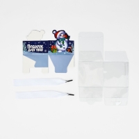 Коробка подарочная новогодняя складная &laquo;Снеговик&raquo;, 7 х 7 х 7 см, Новый год