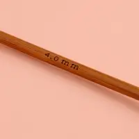 Спицы для вязания, прямые, d=4 мм, 25 см, 2 шт.