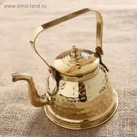 Чайник "Сказка" латунь, никель 12х10х14,5 см