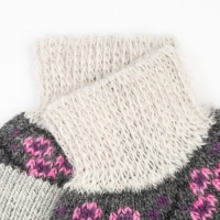 Носки женские шерстяные укороченные, цвет серый, размер 23