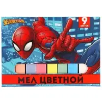 Мелки цветные школьные 9 шт. &laquo;Человек-паук&raquo;