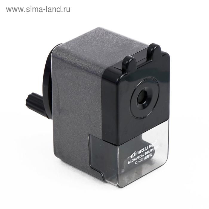 Точилка механическая с контейнером "Классика", МИКС