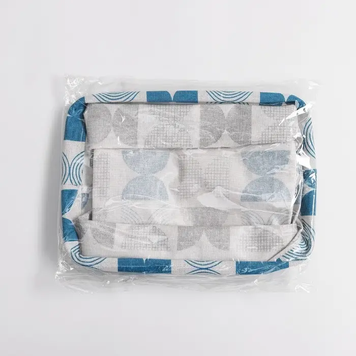 Корзинка для хранения с ручками Доляна &laquo;Песок&raquo;, 23,5&times;17&times;12 см, цвет голубой