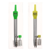 Циркуль металлический ErichKrause "Neon", 135мм, со сменным грифелем, PVC чехол, микс Циркуль металлический ErichKrause "Neon", 135мм, со сменным грифелем, PVC чехол, микс