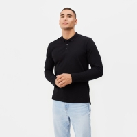 Футболка с дл. рукавом мужская MINAKU цвет чёрный, р-р 48