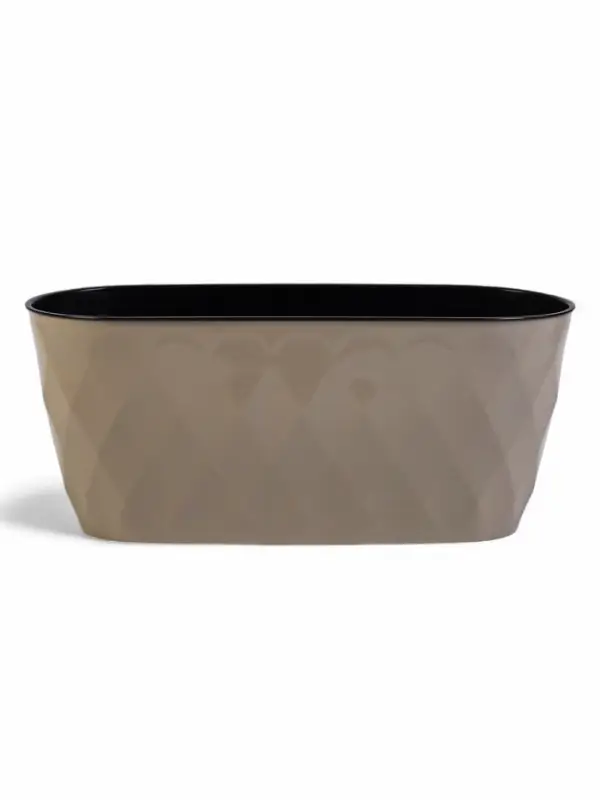 Горшок для цветов "Laurel" 35,4х15,2х15 см, 5 л с дренажной вставкой, бежевый