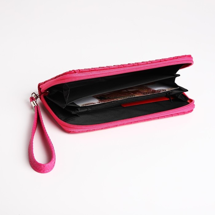 Кошелёк женский на молнии, цвет фуксия Кошелёк женский на молнии, цвет фуксия