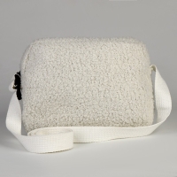 Плюшевая сумка тедди кросс-боди, белая