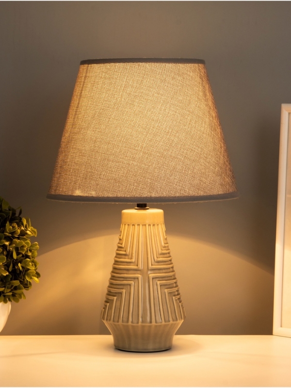 Лампа настольная "Вдохновение" 40Вт Е14 серый 24х24х38см