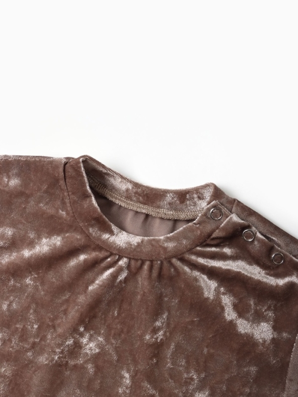 Костюм (шорты и футболка) Крошка Я "Бархат", р. 92-98 см, бежевый