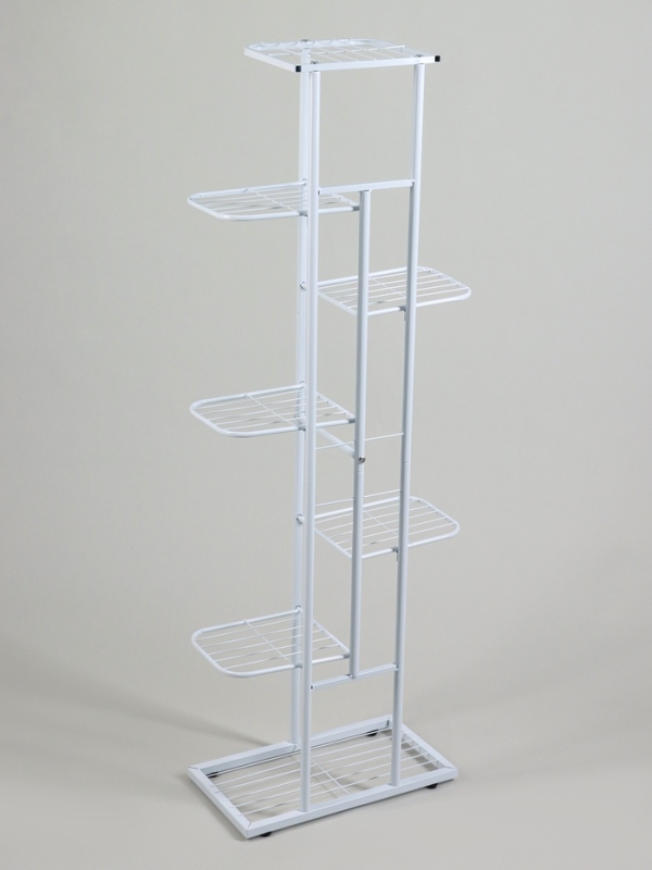 Подставка для цветов Greengo, 7 полок, 43 &times; 22 &times; 126 см, напольная, металл, белая