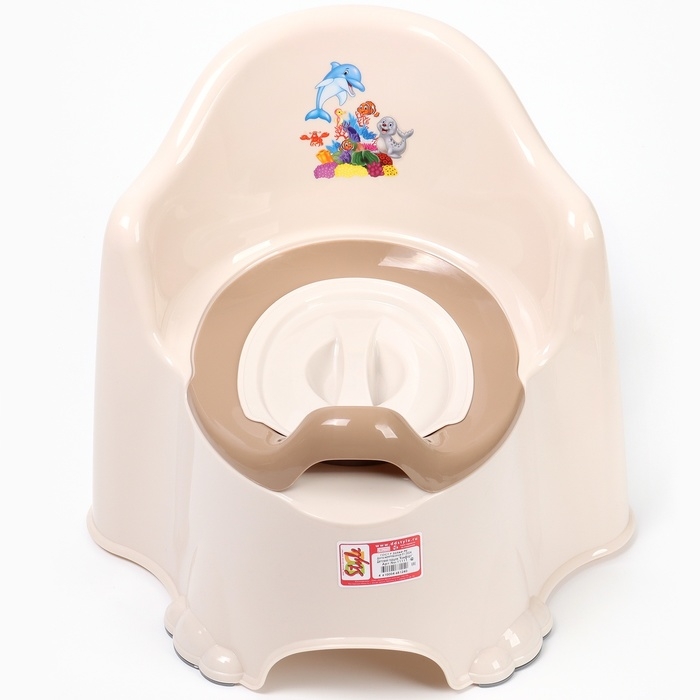 Горшок детский антискользящий «Комфорт» с крышкой, съёмная чаша, цвет кремовый Горшок детский антискользящий «Комфорт» с крышкой, съёмная чаша, цвет кремовый