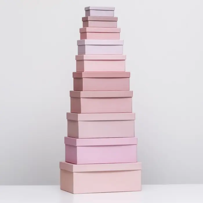 Набор коробок 10 в 1 &laquo;Пудра&raquo;, 30 х 19 х 13 - 12 х 6,5 х 4 см