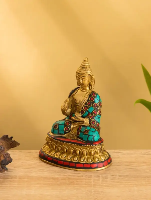 Сувенир "Будда" латунь 8х6х11,5 см