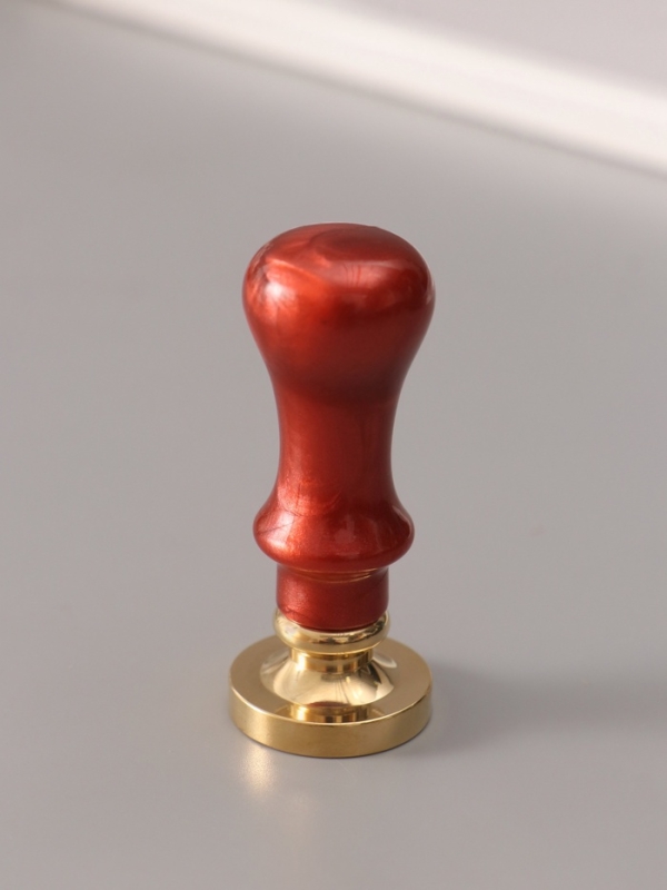 Печать для сургуча с пластиковой ручкой "Венок с буквой I" 2,5х2,5х6,3 см