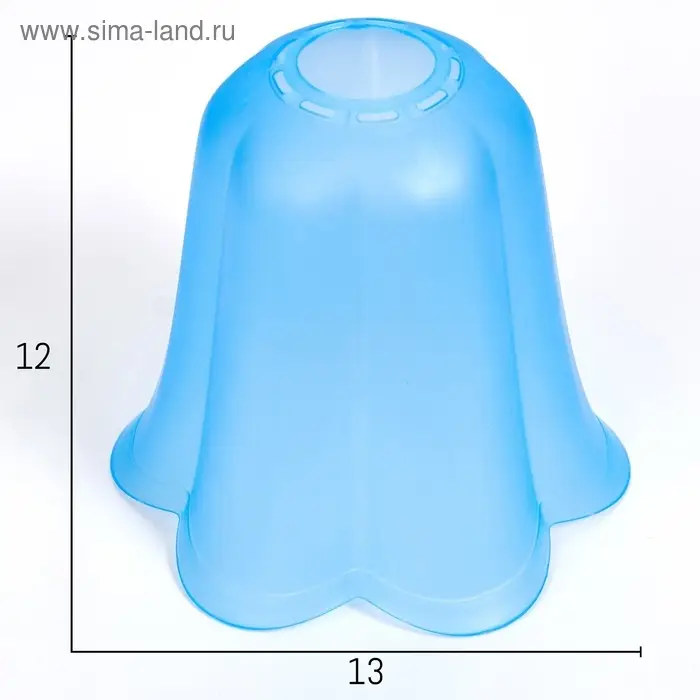 Плафон универсальный "Цветок"  Е14/Е27 синий 14х14х13см