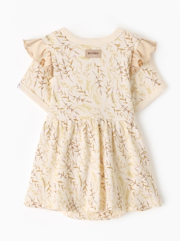 Боди-платье с шапочкой детское MINAKU "Nature", цвет бежевый, рост 62-68 см