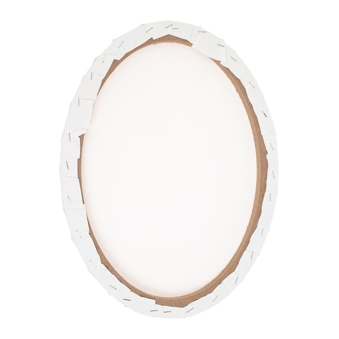 Холст на подрамнике овальный, хлопок 100%, грунт акриловый, 1,5*30*40 см, мелкозернистый, 280г/м&sup2;