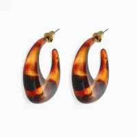 Набор серьги "Леопард" жемчуг, цветной в золоте