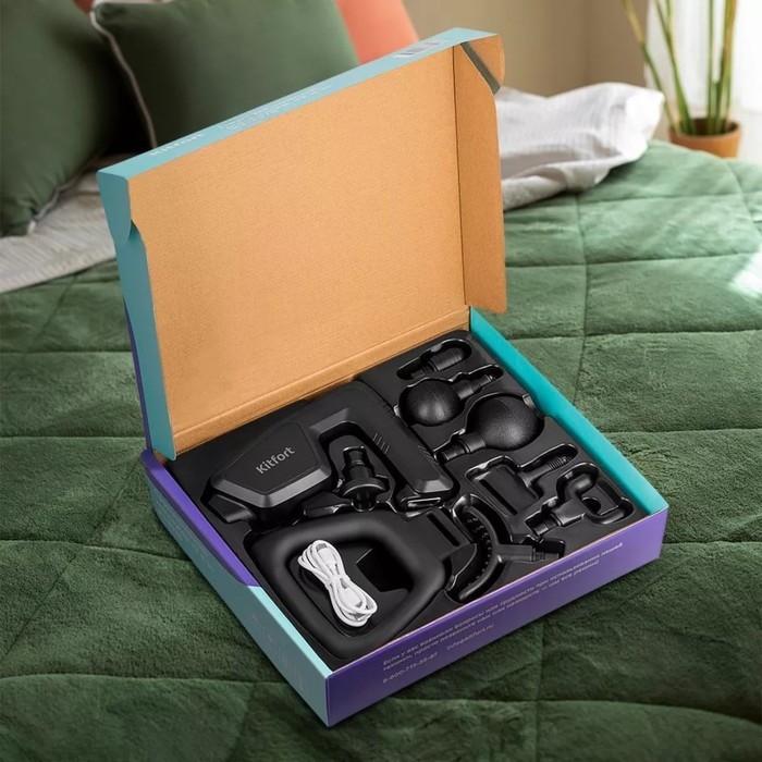 Массажёр для тела Kitfort КТ-2976, электрический, перкуссионный, 24 Вт, 6 насадок, чёрный Массажёр для тела Kitfort КТ-2976, электрический, перкуссионный, 24 Вт, 6 насадок, чёрный