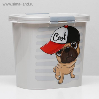 Контейнер Dogs для корма, овальный, 10 л, микс цветов Контейнер Dogs для корма, овальный, 10 л, микс цветов