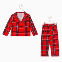 Пижама детская KAFTAN "Клетка" размер 30 (98-104 см) Пижама детская KAFTAN "Клетка" размер 30 (98-104 см)