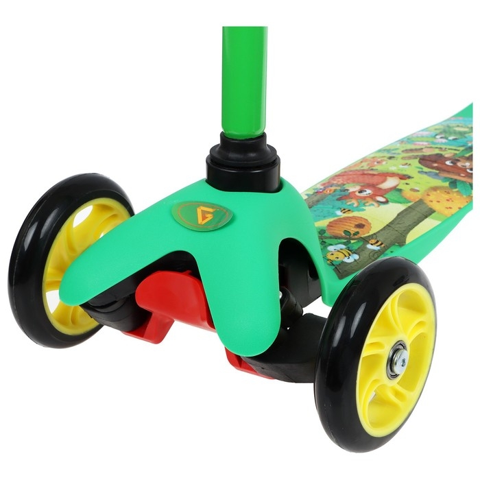 Самокат GRAFFITI «В лесу», колёса PU 110/80 мм, ABEC 7, цвет зелёный Самокат GRAFFITI «В лесу», колёса PU 110/80 мм, ABEC 7, цвет зелёный