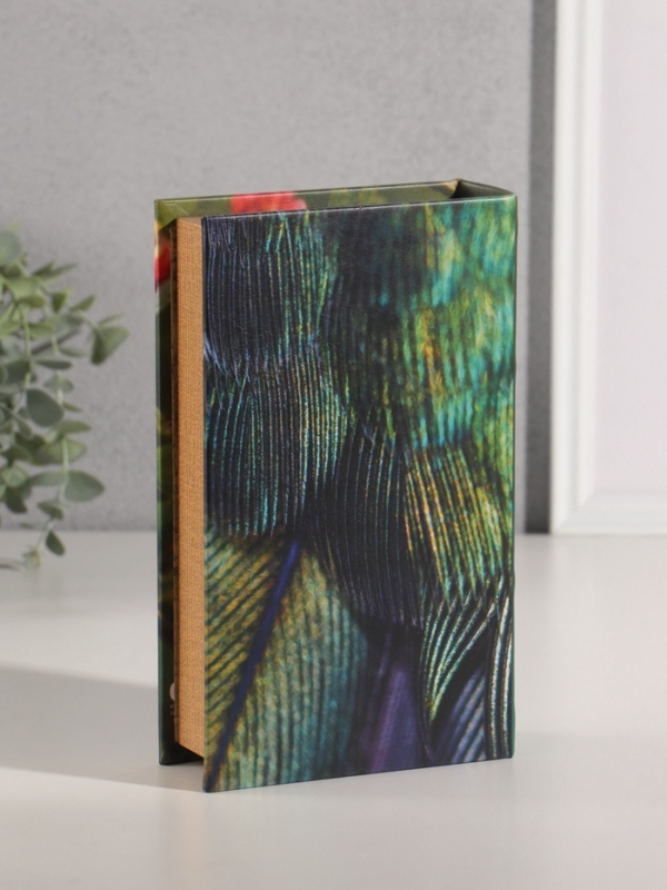 Сейф-книга дерево кожзам "Птицы. Колибри" 21х13х5 см